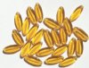 25 20x8mm Transparent Topaz Long Flat Oval Beads